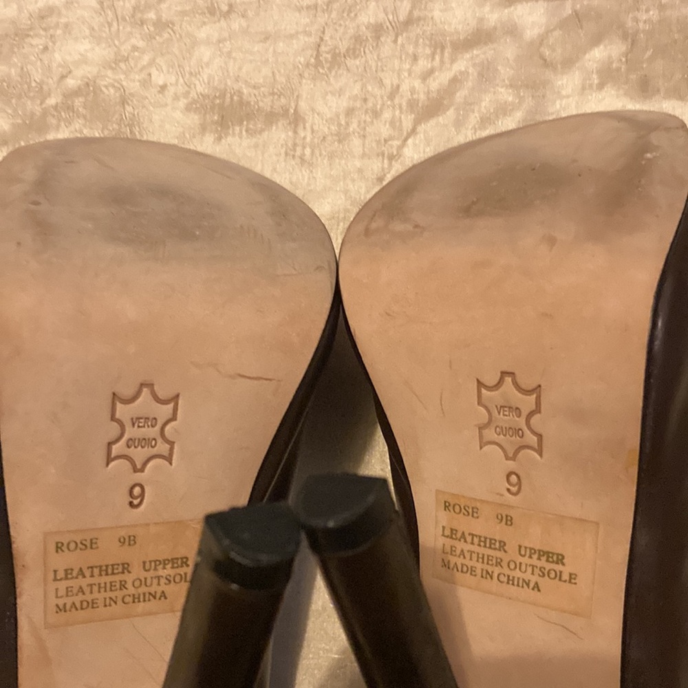 Bebe Brown Leather Mary Jane Heels - Picture 6 of 6